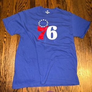 Fanatics Men's Philadelphia 76ers Royal Blue Graphic T-Shirt